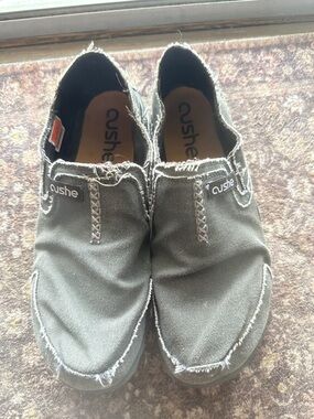 cushe Men's Slip-On Canvas Loafers in Olive